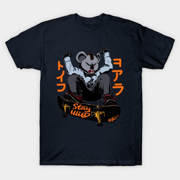 Stay Wild Koala T-Shirt by zeroaxis